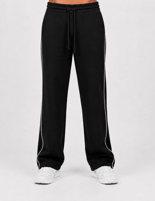 PANTALONE CON PIPING BIANCO
