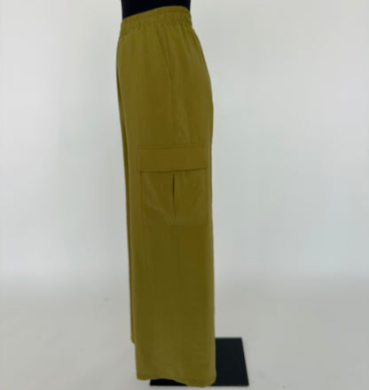 PANTALONE A PALAZZO CON TASCHE EFFETTO CUPRO DANIEL