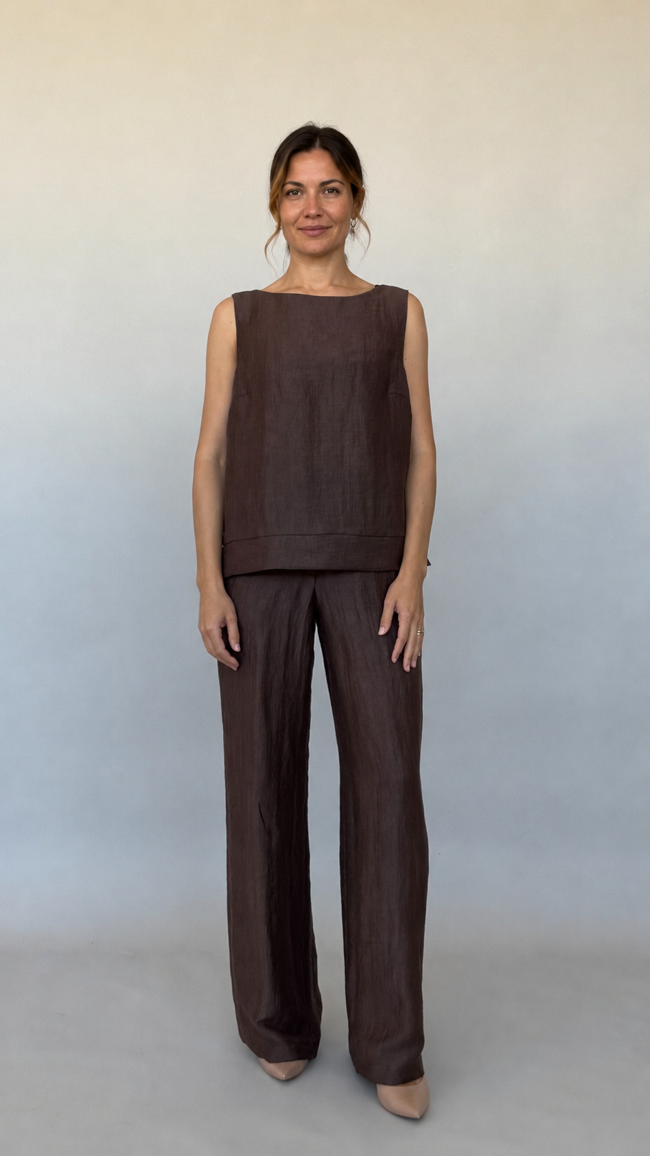 PANTALONE A PALAZZO IN LINO ADAM