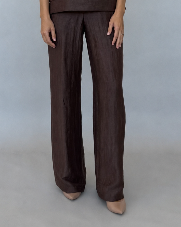 PANTALONE A PALAZZO IN LINO ADAM