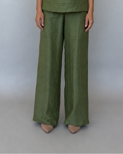 PANTALONE A PALAZZO IN LINO ADAM