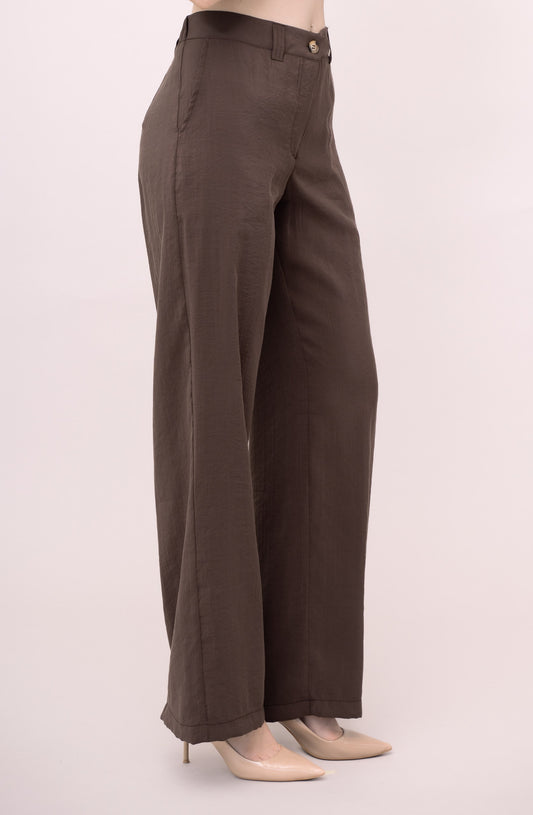 PANTALONE A PALAZZO EFFETTO CUPRO