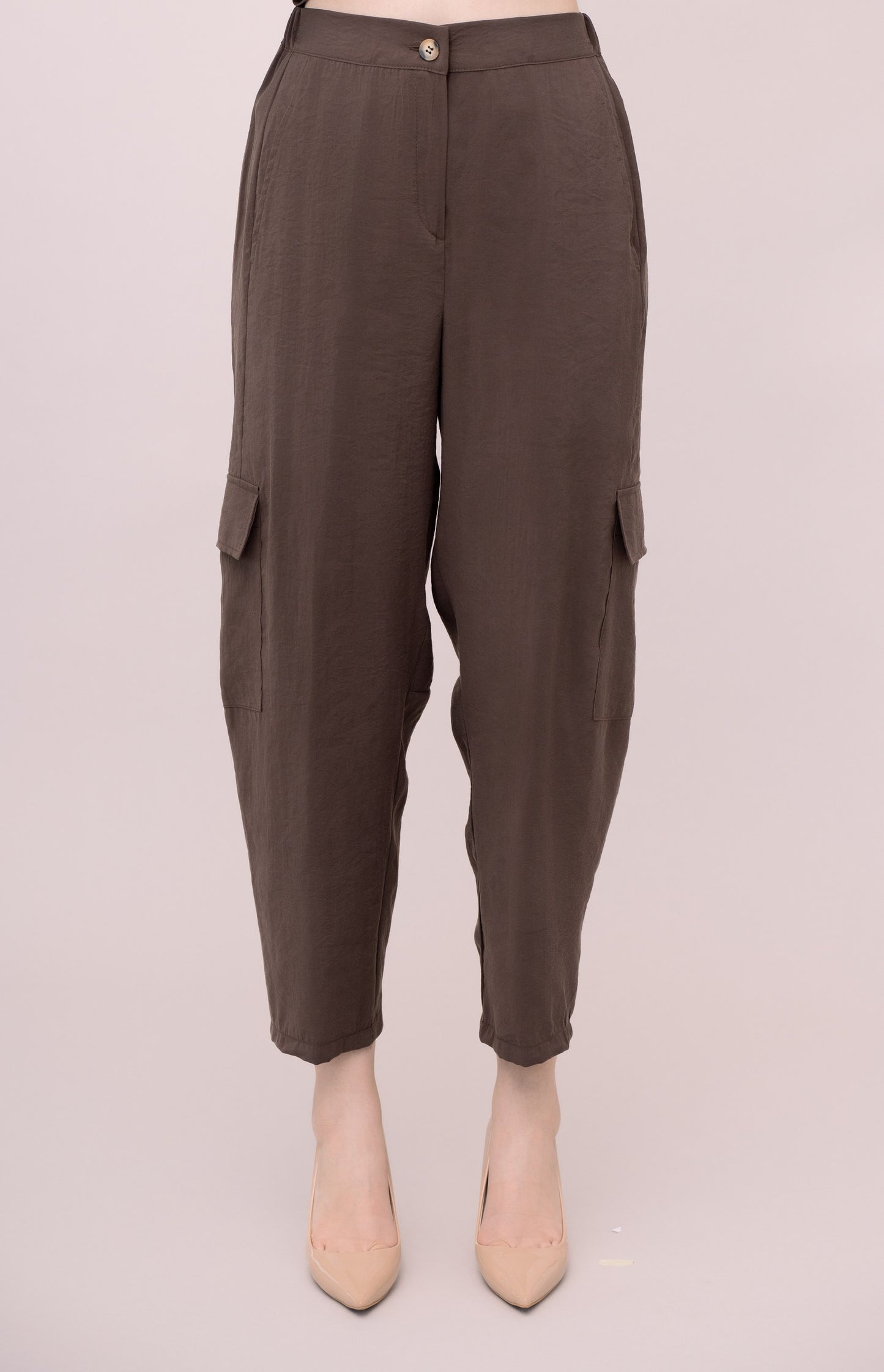 PANTALONE A CAROTA EFFETTO CUPRO IVAN