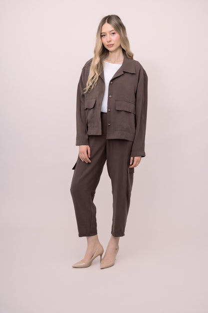 PANTALONE A CAROTA EFFETTO CUPRO IVAN