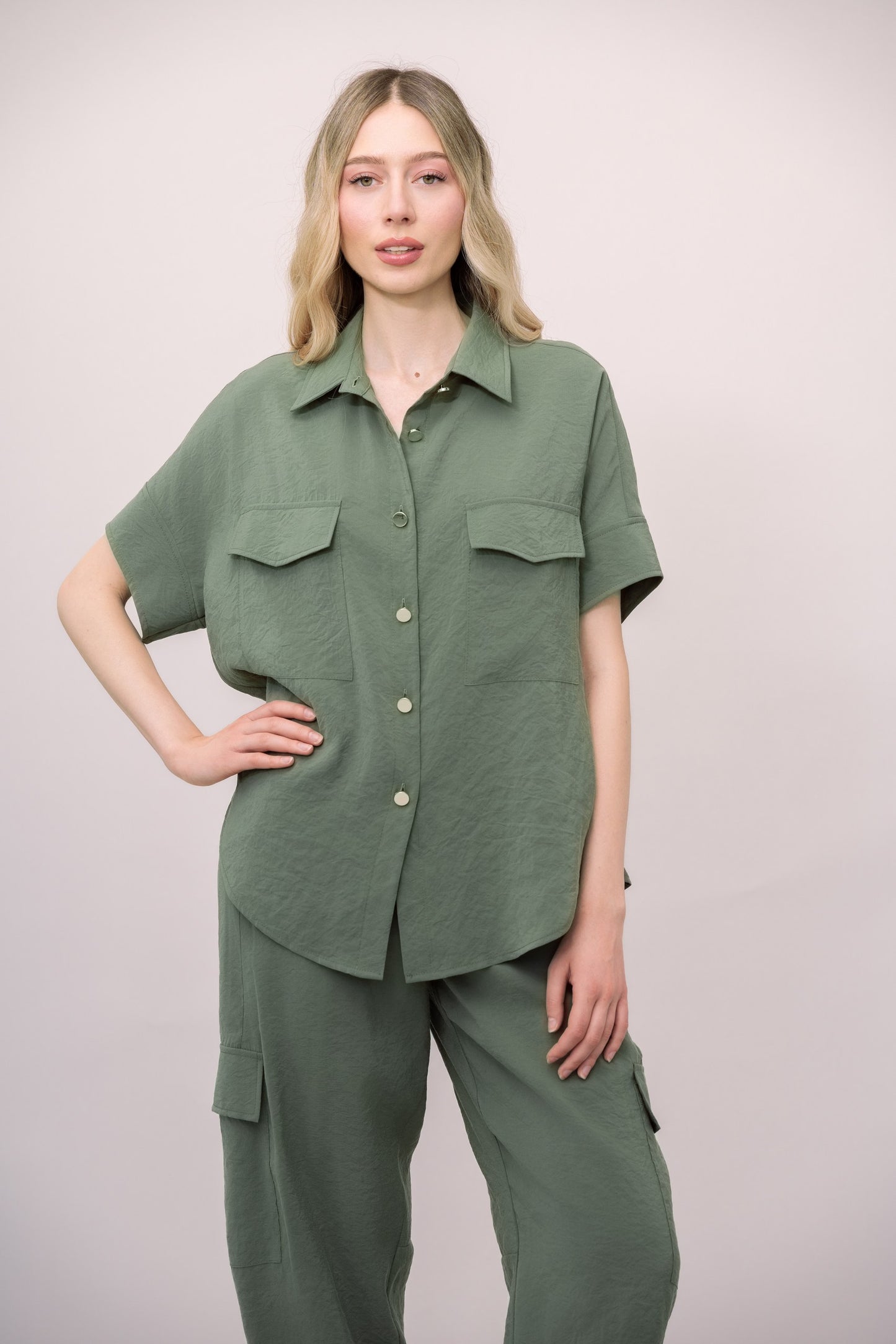 CAMICIA EFFETTO CUPRO GAIA