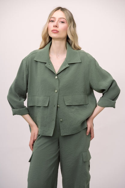 GIACCA CAMICIA EFFETTO CUPRO GIUSY
