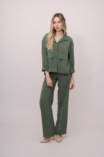 PANTALONE A PALAZZO EFFETTO CUPRO LIAM