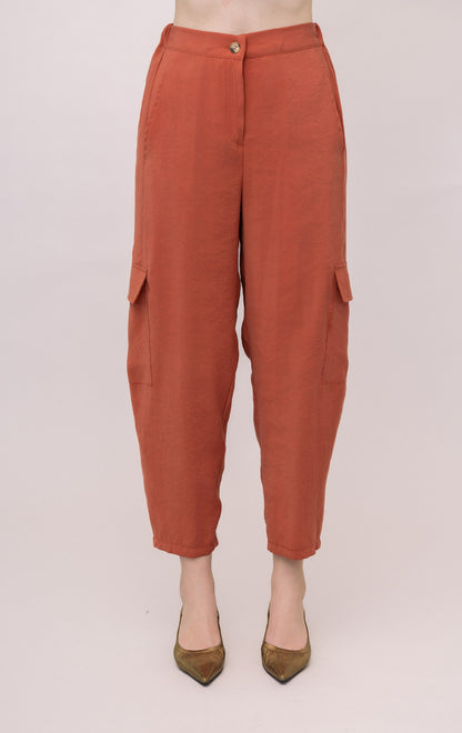 PANTALONE A CAROTA EFFETTO CUPRO IVAN