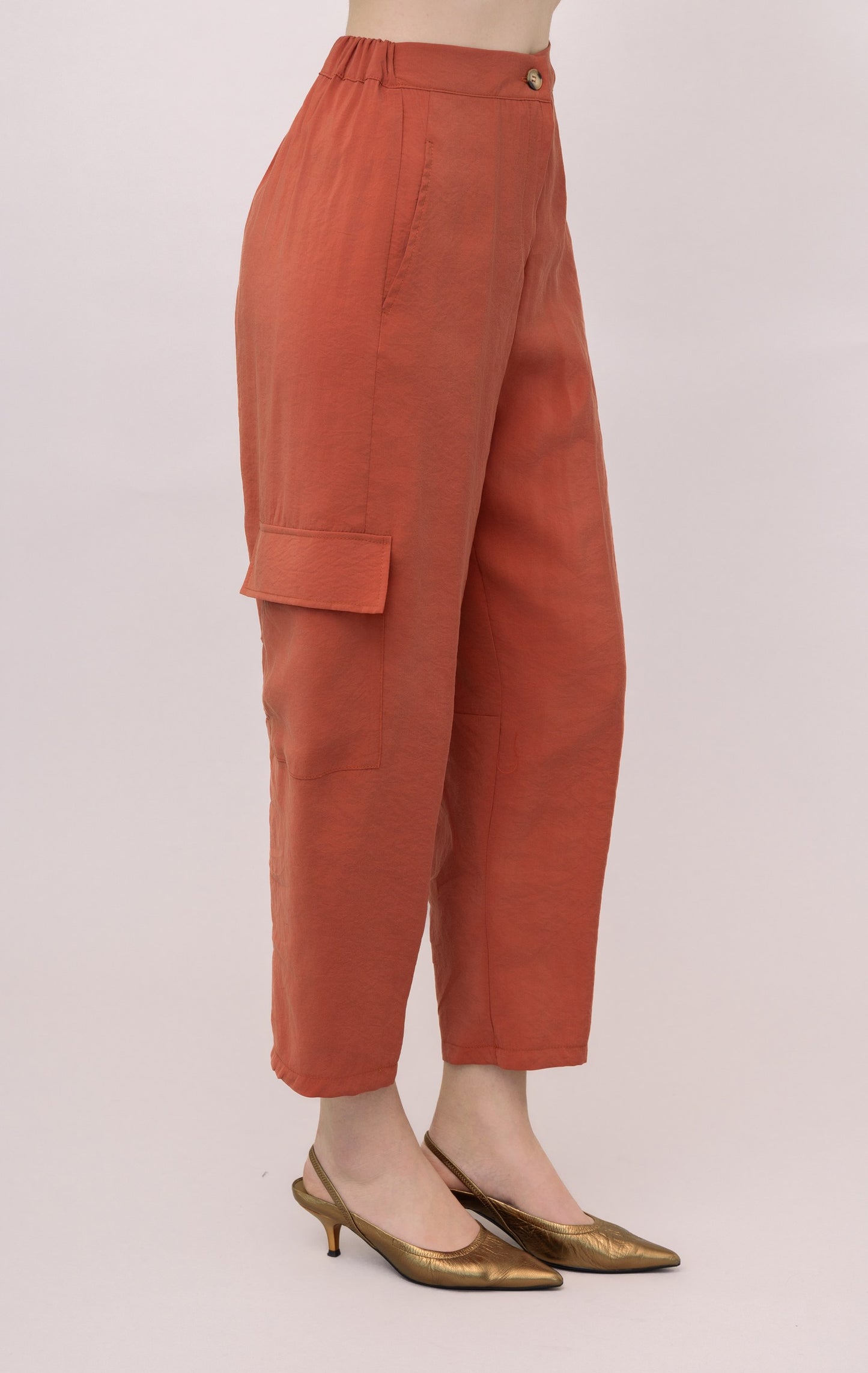 PANTALONE A CAROTA EFFETTO CUPRO IVAN