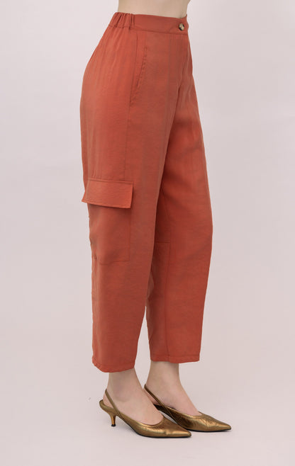 PANTALONE A CAROTA EFFETTO CUPRO IVAN