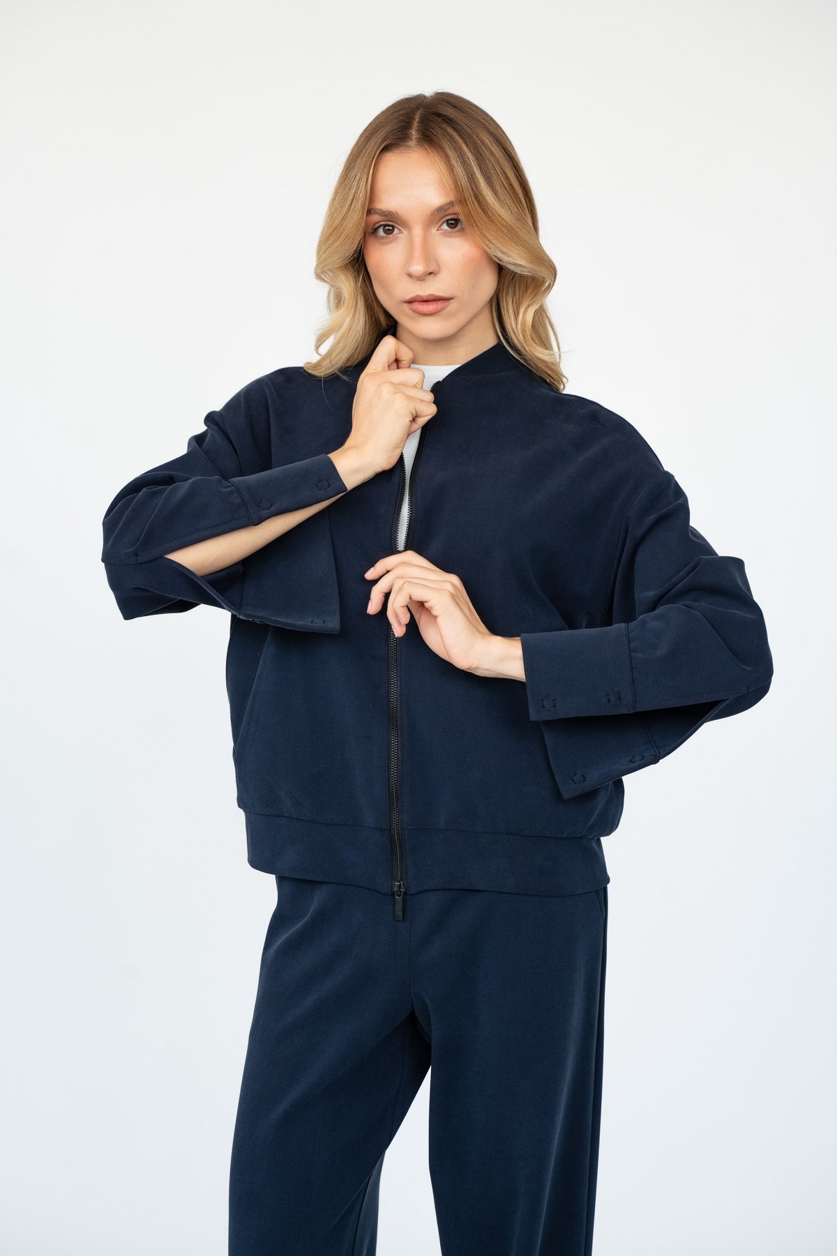 Felpa Bomber Mano Pesca Giada