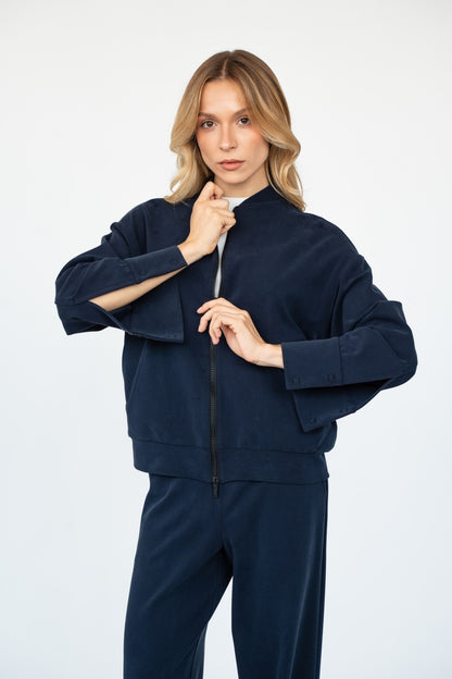Felpa Bomber Mano Pesca Giada