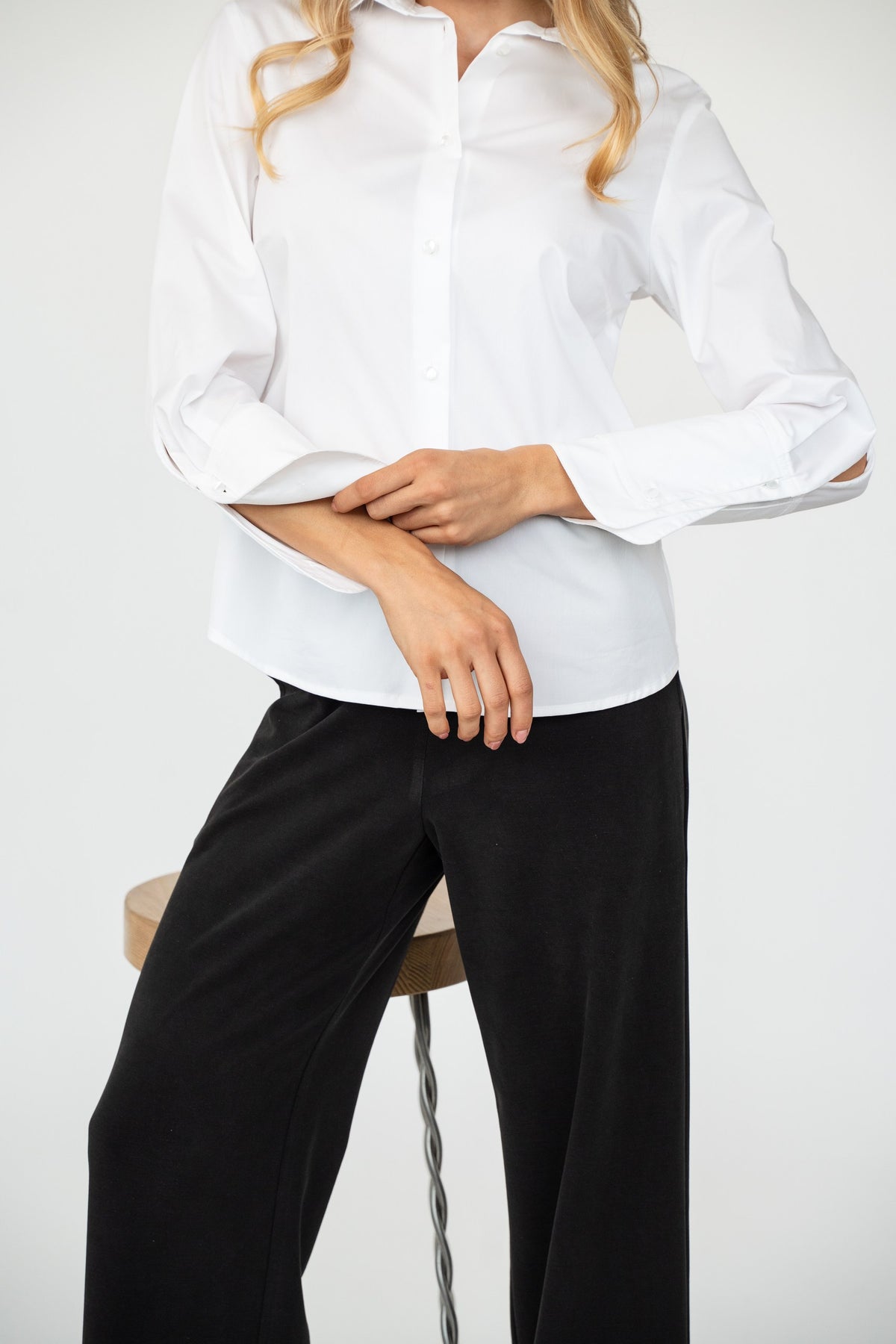 Camicia in Cotone Doppi Dettagli Mia