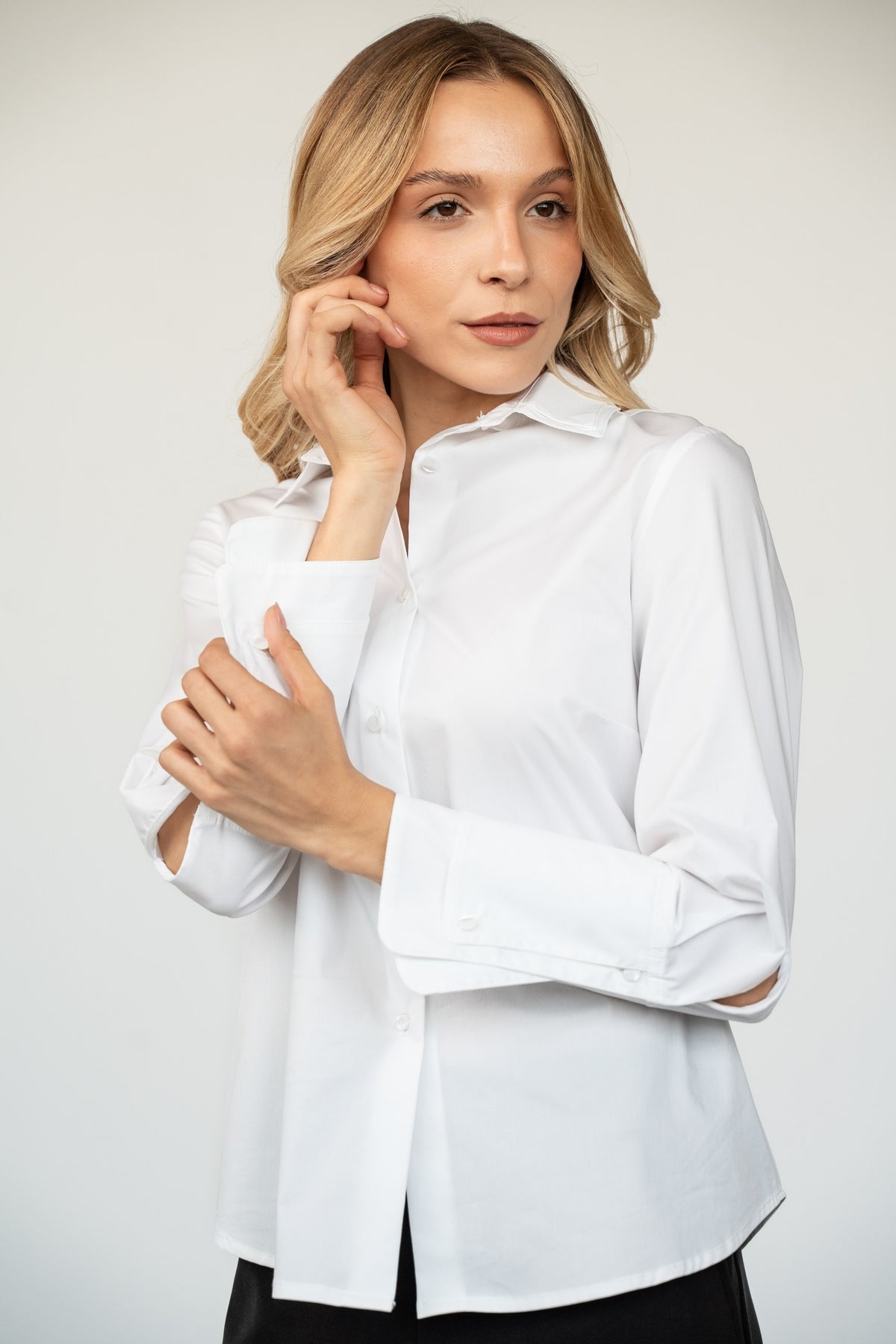 Camicia in Cotone Doppi Dettagli Mia