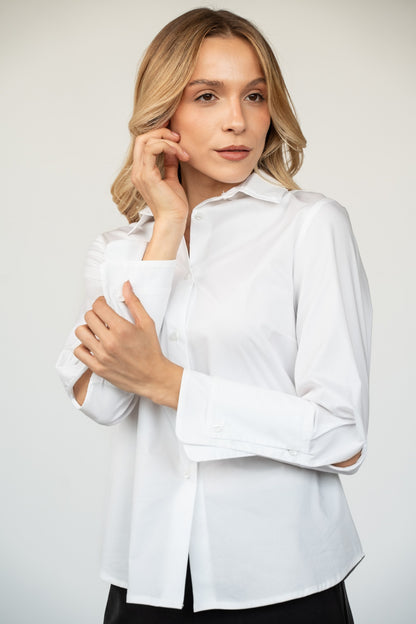 Camicia in Cotone Doppi Dettagli Mia