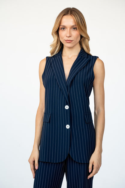 Gilet Gessato Lungo Enea