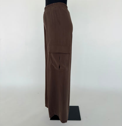 PANTALONE A PALAZZO CON TASCHE EFFETTO CUPRO DANIEL