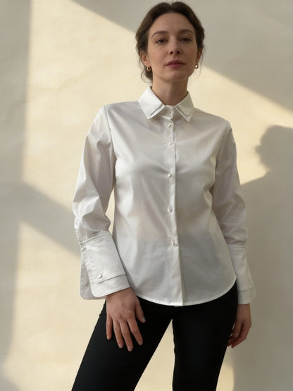 CAMICIA IN COTONE DOPPI DETTAGLI